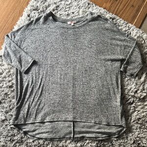 Heather Gray Short Sleeve Women's Top